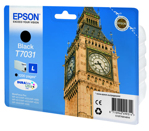 Cartouche Jet d'encre de Marque Epson T7031 Black L Big Ben(1 200 pages)