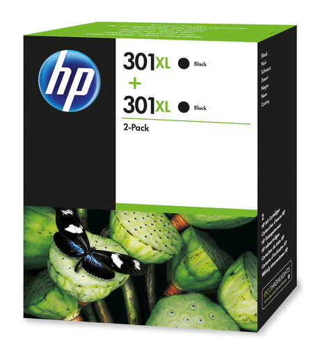 Lot de 2 Cartouches de Marque d'encre HP D8J45AE N°301XL Noir (480 pages)