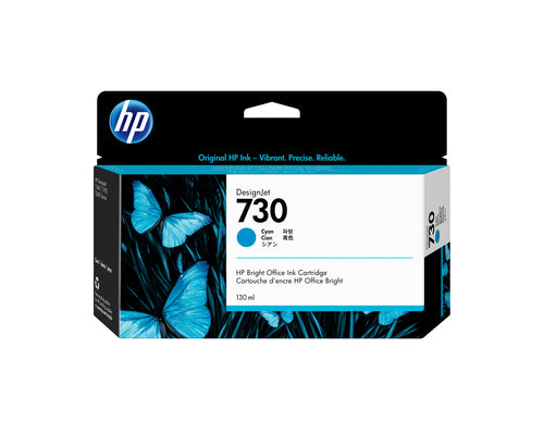 Cartouche Jet d'encre de Marque HP 730 (P2V62A) Cyan 130ml