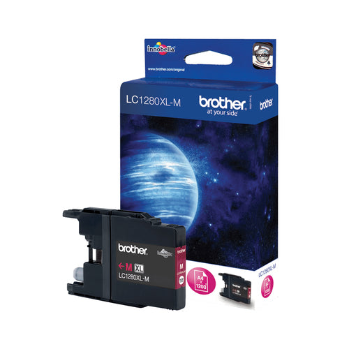 Cartouche Jet d'encre de marque BROTHER LC1280XLM MAGENTA Haute capacité (1 200 pages)