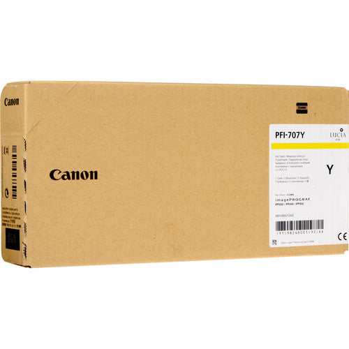 Cartouche de Marque Canon (PFI-707Y) 9824B001 Jaune Haute Capacité (700 ml)