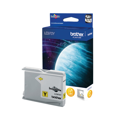 Cartouche Jet d'encre de marque BROTHER LC970Y Jaune(300 pages) pour imprimante Brother DCP 150