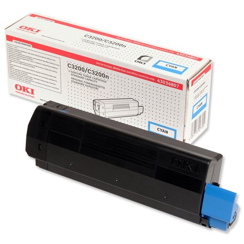 Cartouche Laser de Marque Oki 43034807 Cyan (1500 copies)