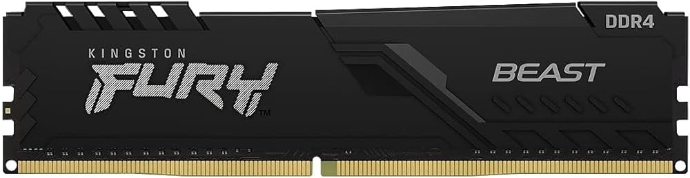Barrette mémoire 8Go DIMM DDR4 Kingston Fury Beast RGB 3200Mhz (Noir)
