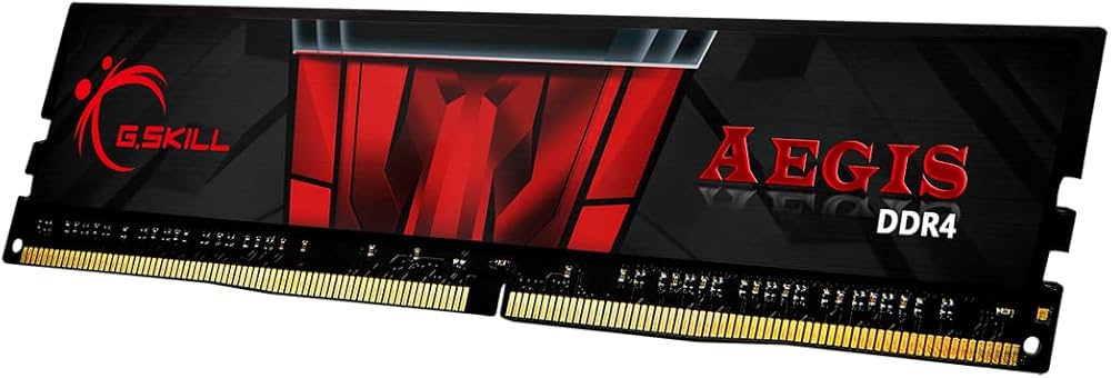 Barrette mémoire 16Go DIMM DDR4 G.Skill Aegis 3000Mhz (Noir et Rouge)
