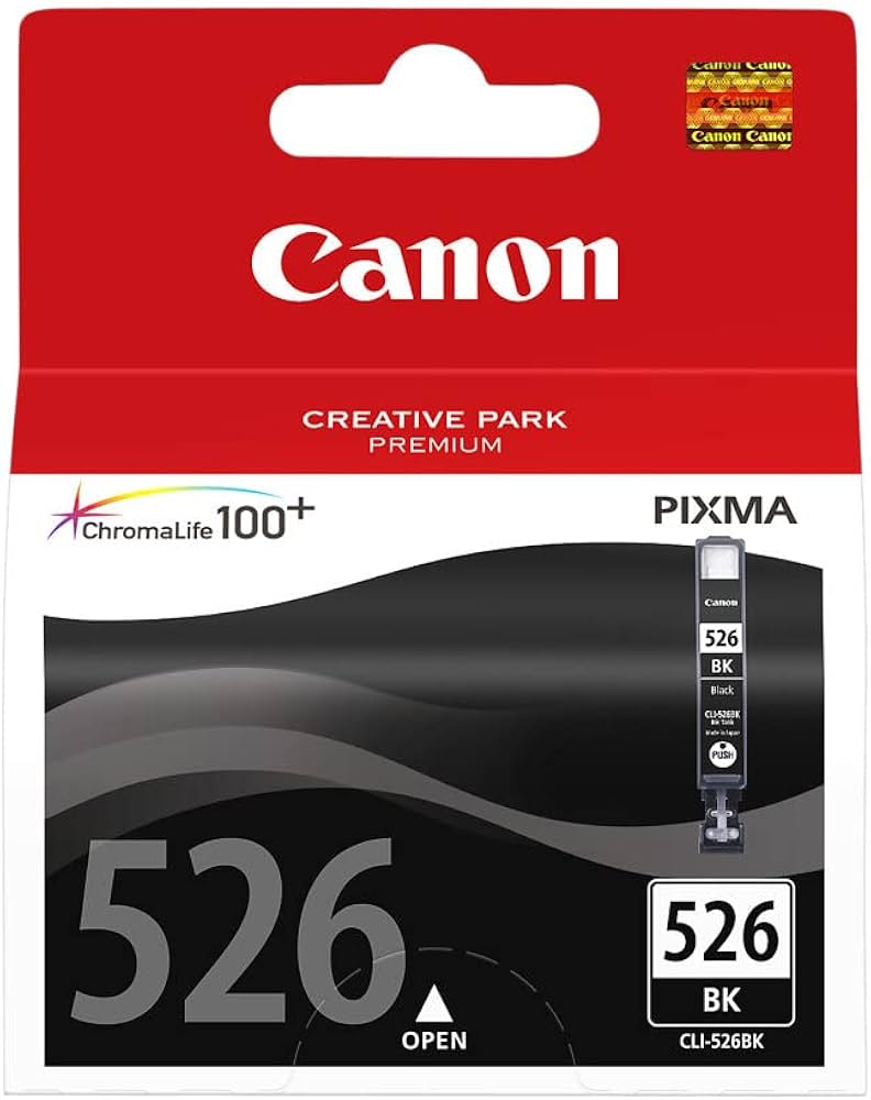 Cartouche Jet d'encre de Marque Canon CLI-526BK Noir (19ml) (660 pages)