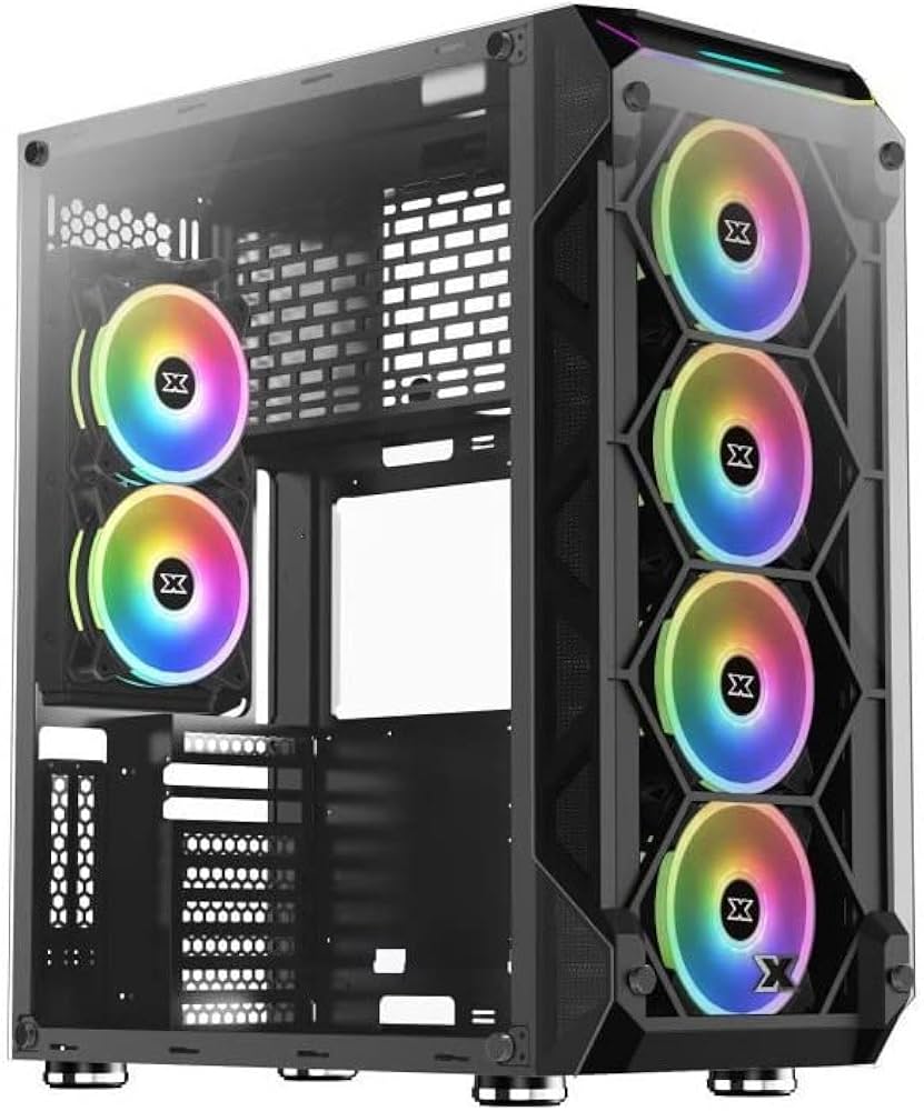 Boitier Grand-Tour E-ATX Xigmatek Overtake RGB avec panneaux vitrés (Noir)