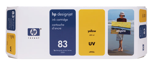 Cartouche Jet d'encre de Marque HP83 C4943A UV-Yellow (680ml)