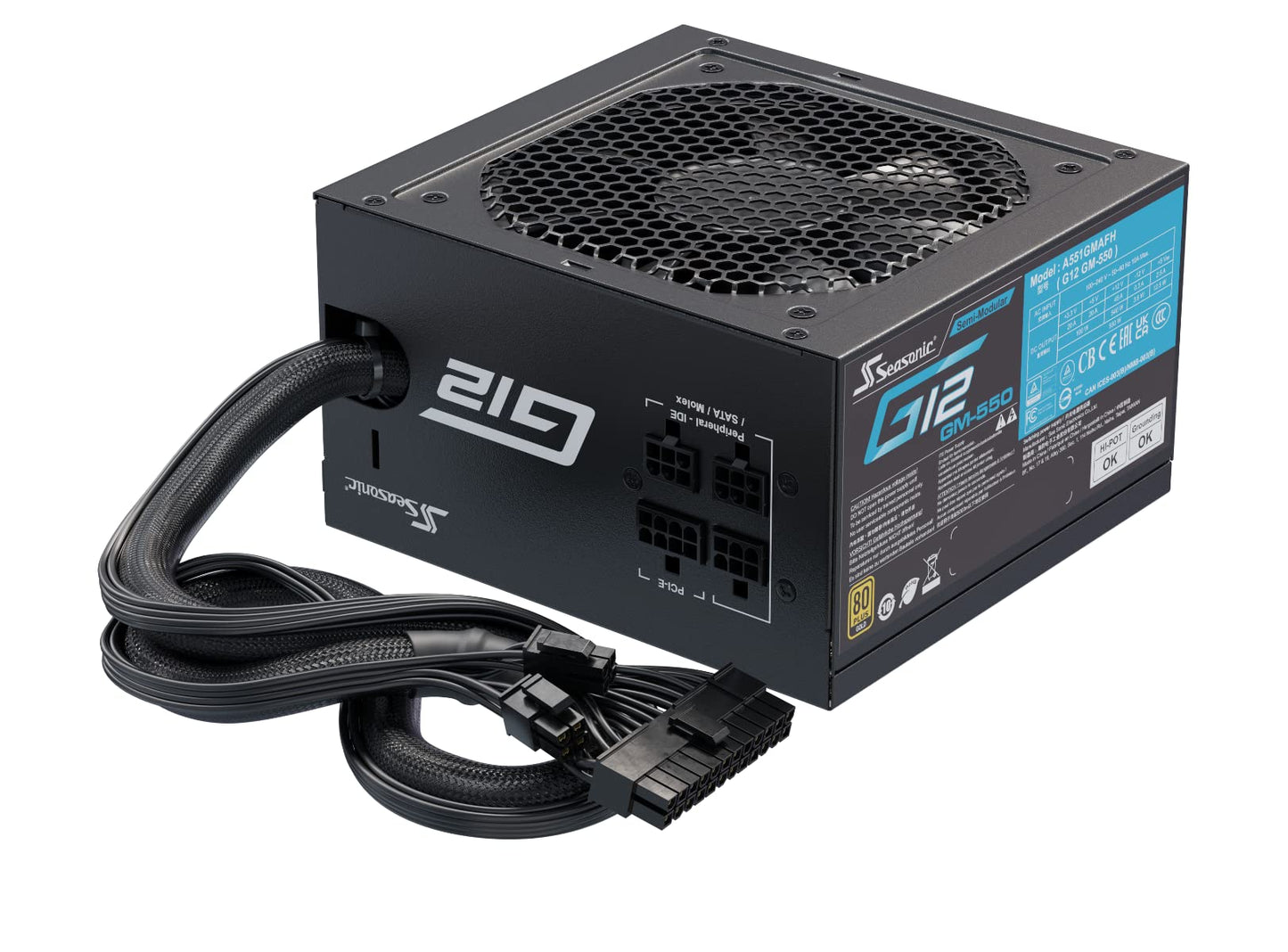 Alimentation ATX Seasonic G12 GM - 550W (Noir)