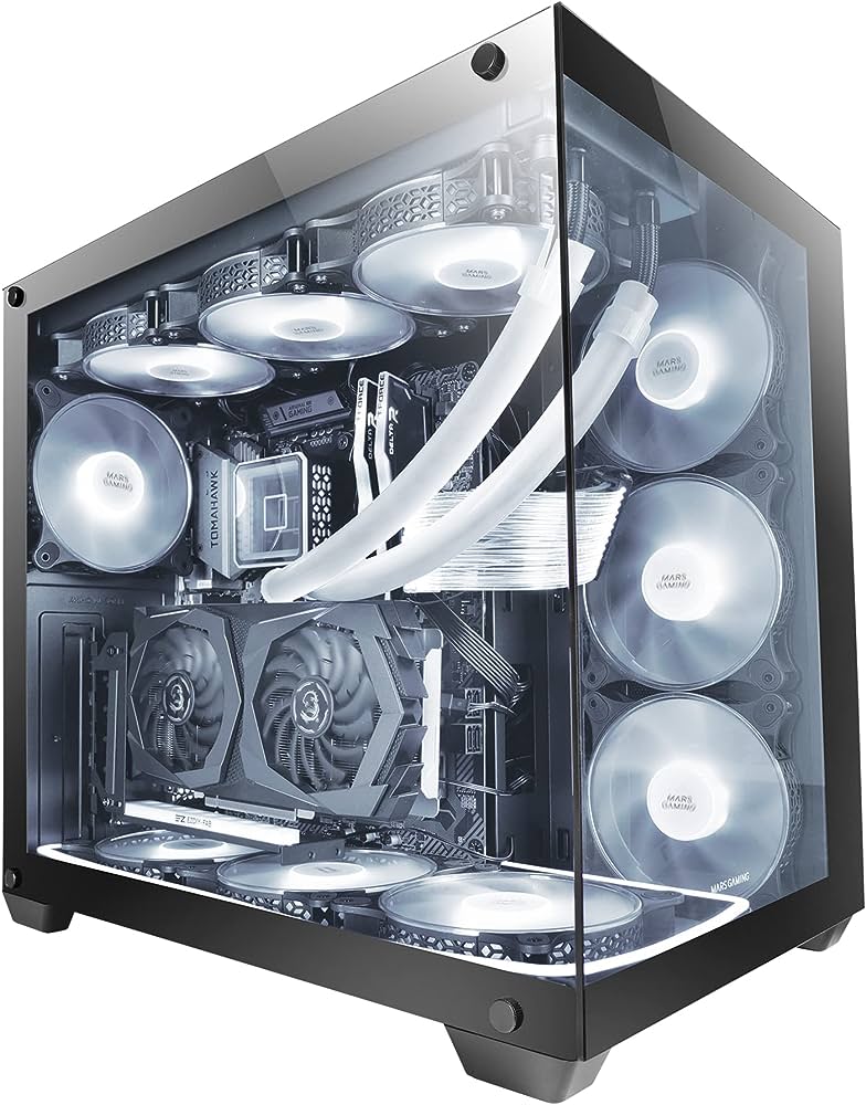 Boitier Grand Tour E-ATX Mars Gaming MCV4 avec panneaux vitrés (Noir)