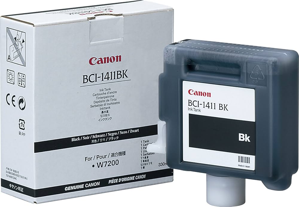 Cartouche Jet d'encre de Marque Canon BCI-1411BK (7574A001) Noir (330ml/144pages)