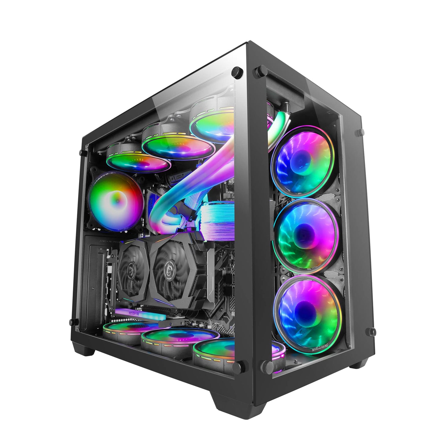 Boitier Grand Tour E-ATX Mars Gaming MCV3 avec panneaux vitrés (Noir)