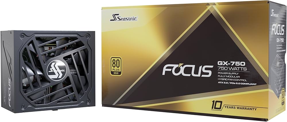 Alimentation ATX Seasonic Focus GX ATX 3.0 - 750W (Noir)