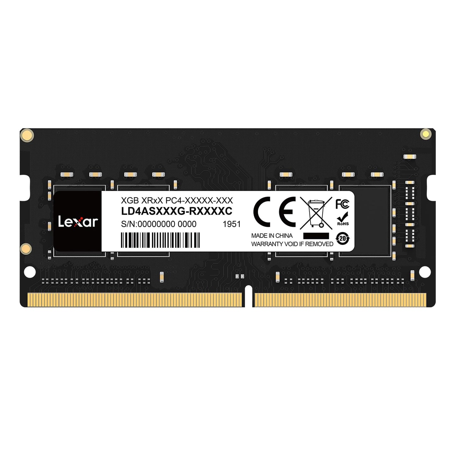 Barrette mémoire SODIMM DDR4 16Go Lexar 3200Mhz (Noir)