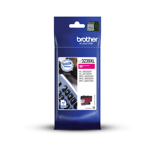 Cartouche d'encre de marque Brother LC-3239XLM - Magenta 5 000 pages pour imprimante Brother MFC J5945
