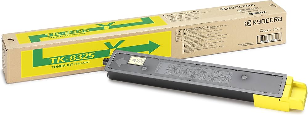 Cartouche Laser de Marque Kyocera TK-8325Y Jaune (12 000 pages)
