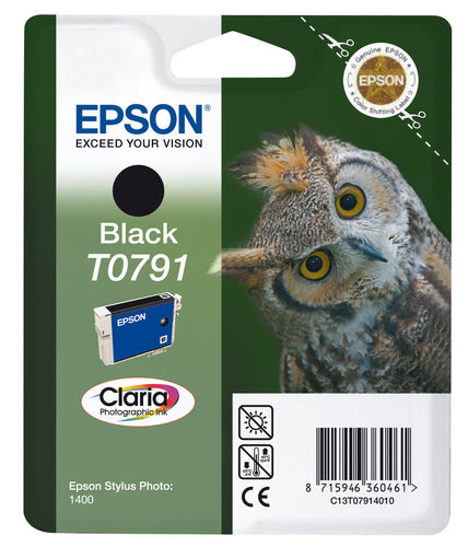 Cartouche Jet d'encre de Marque Epson T0791 Black (470 pages)