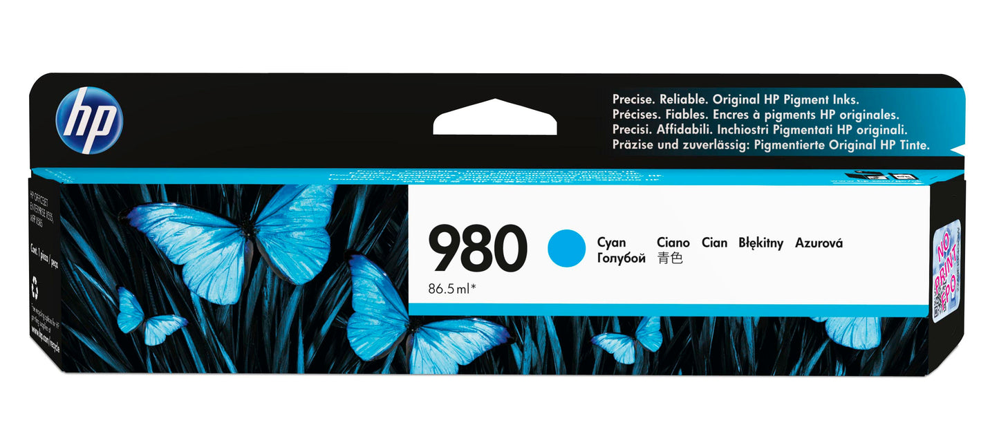 Cartouche Jet d'encre de Marque HP D8J07AE N°980 Cyan (6 600 pages)