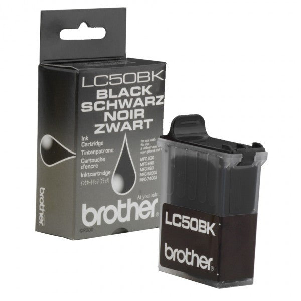 Cartouche Jet d'encre de marque BROTHER LC50BK NOIR (850 pages) pour imprimante Brother MFC 840