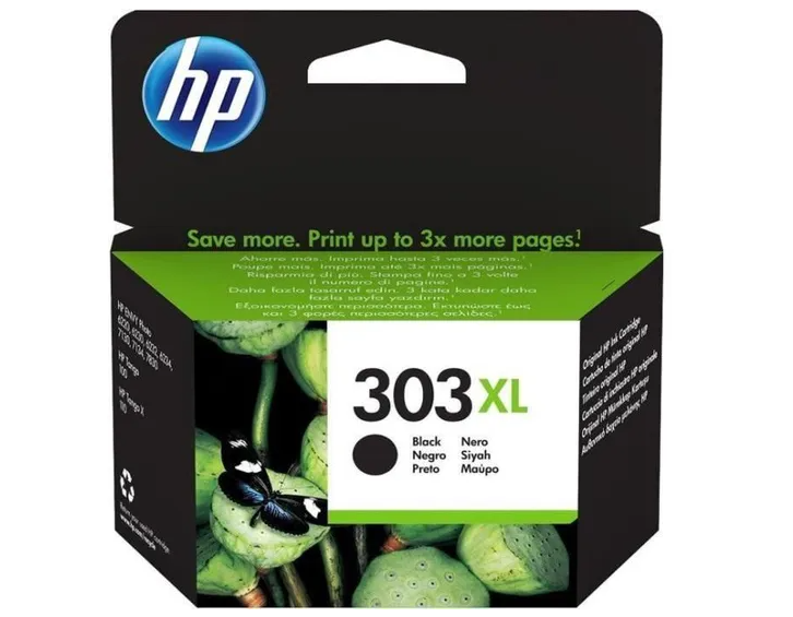 Cartouche Jet d'encre de Marque HP T6N04AE N°303XL Noir Haute Capacité (12ml 600 pages)