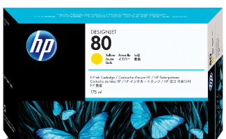 Cartouche Jet d'encre de Marque HP80 C4848AE Jaune (350ml/4400 copies )