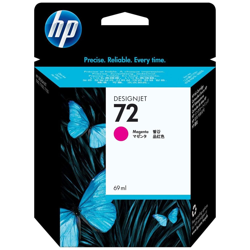 Cartouche jet d'encre de Marque HP72 C9399AE (N°72) Magenta (Rouge) (avec encre Vivera)(69ml)