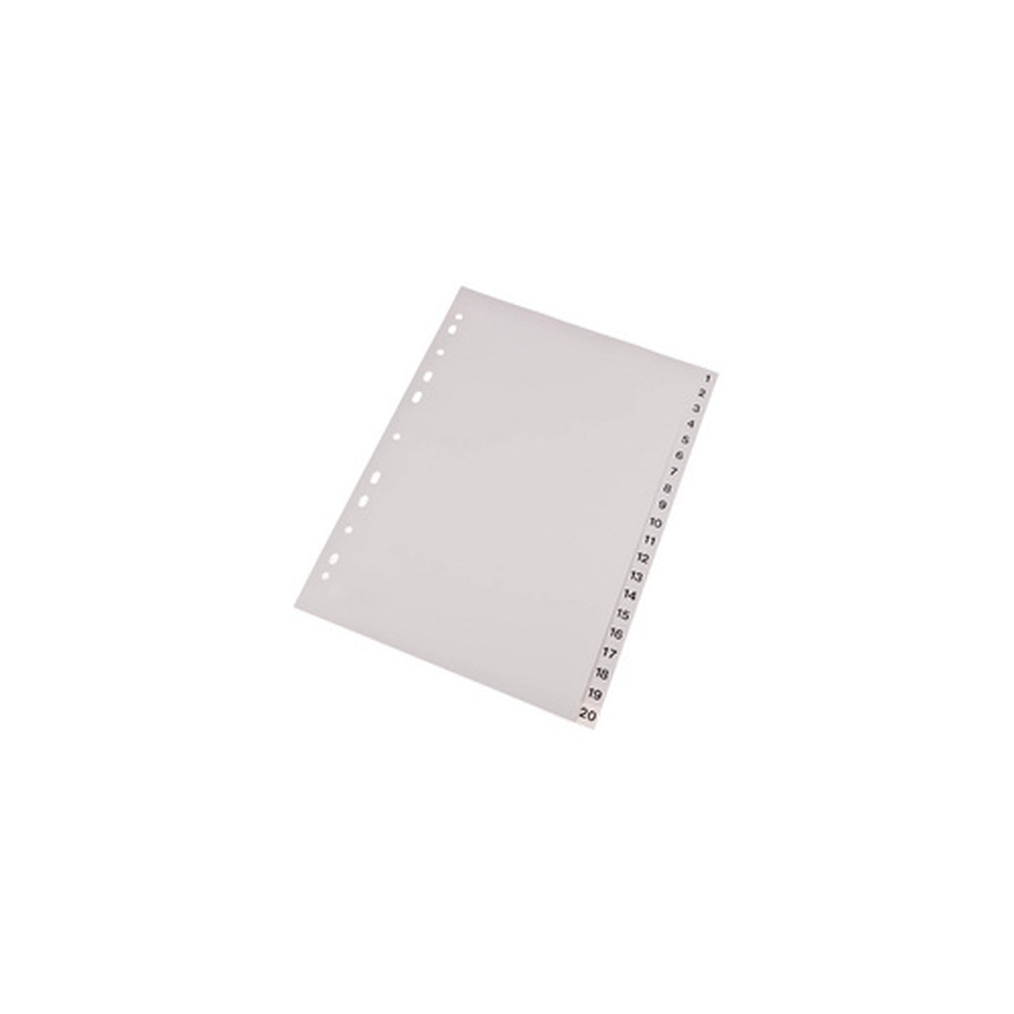 proOFFICE Intercalaires en plastique, numériques, A4