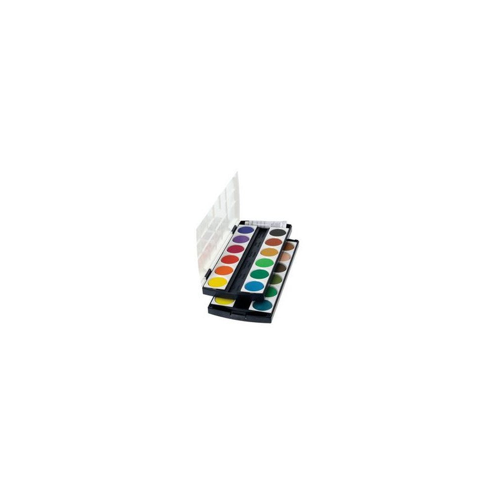 herlitz Pastilles de gouache ST24, 24 couleurs, en plastique