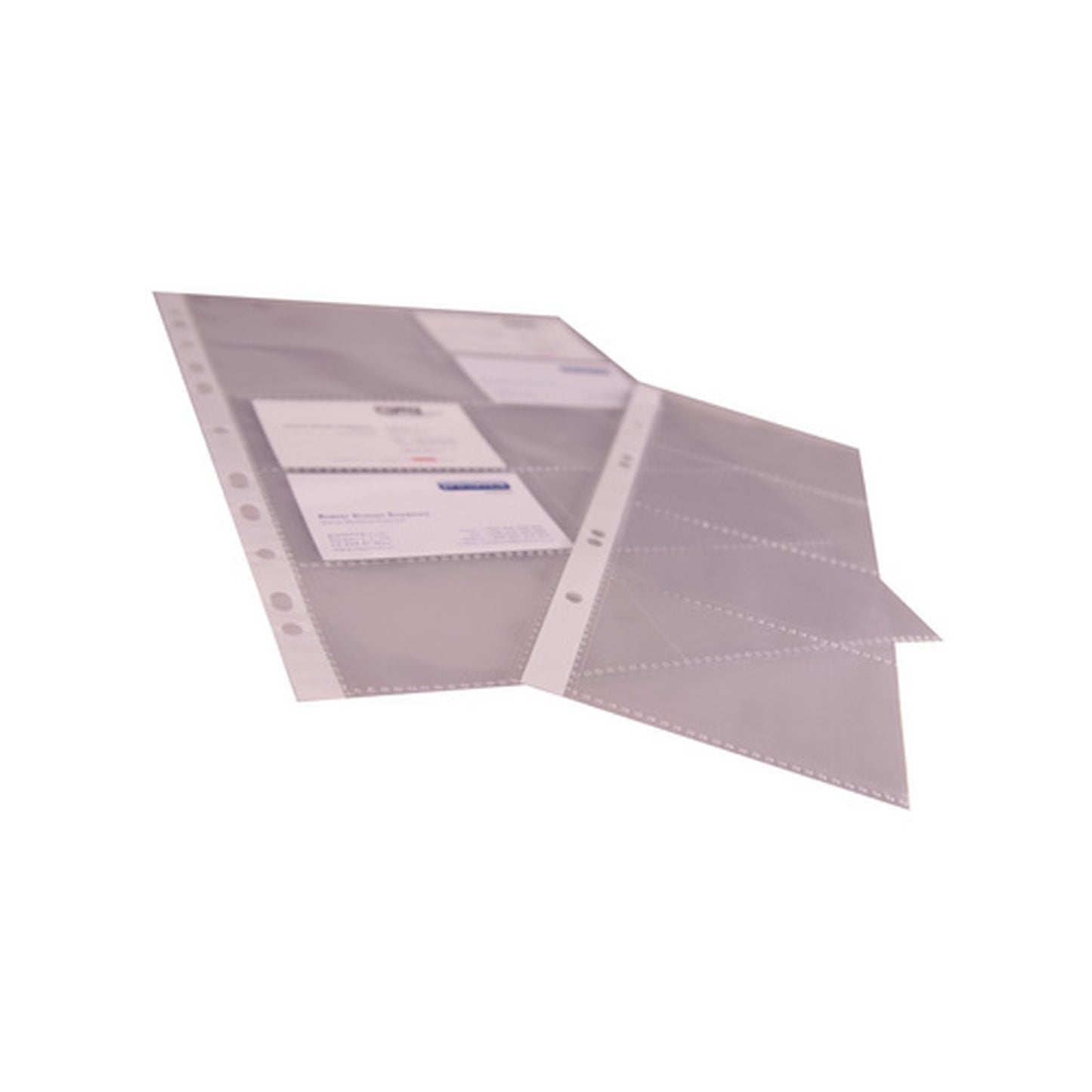 proOFFICE Pochette pour cartes de visite, A4, film PP,