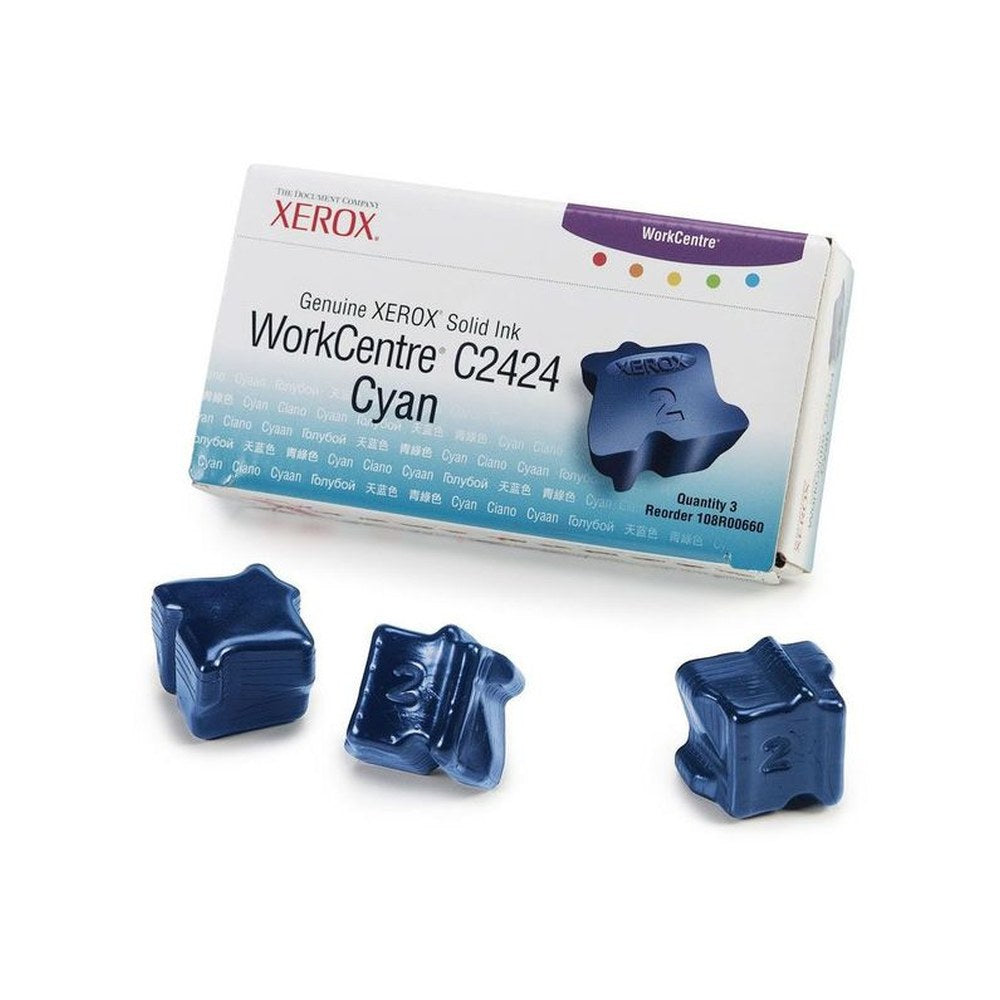 Encre solide d'origine Xerox 108R00660 - cyan - pack de 3