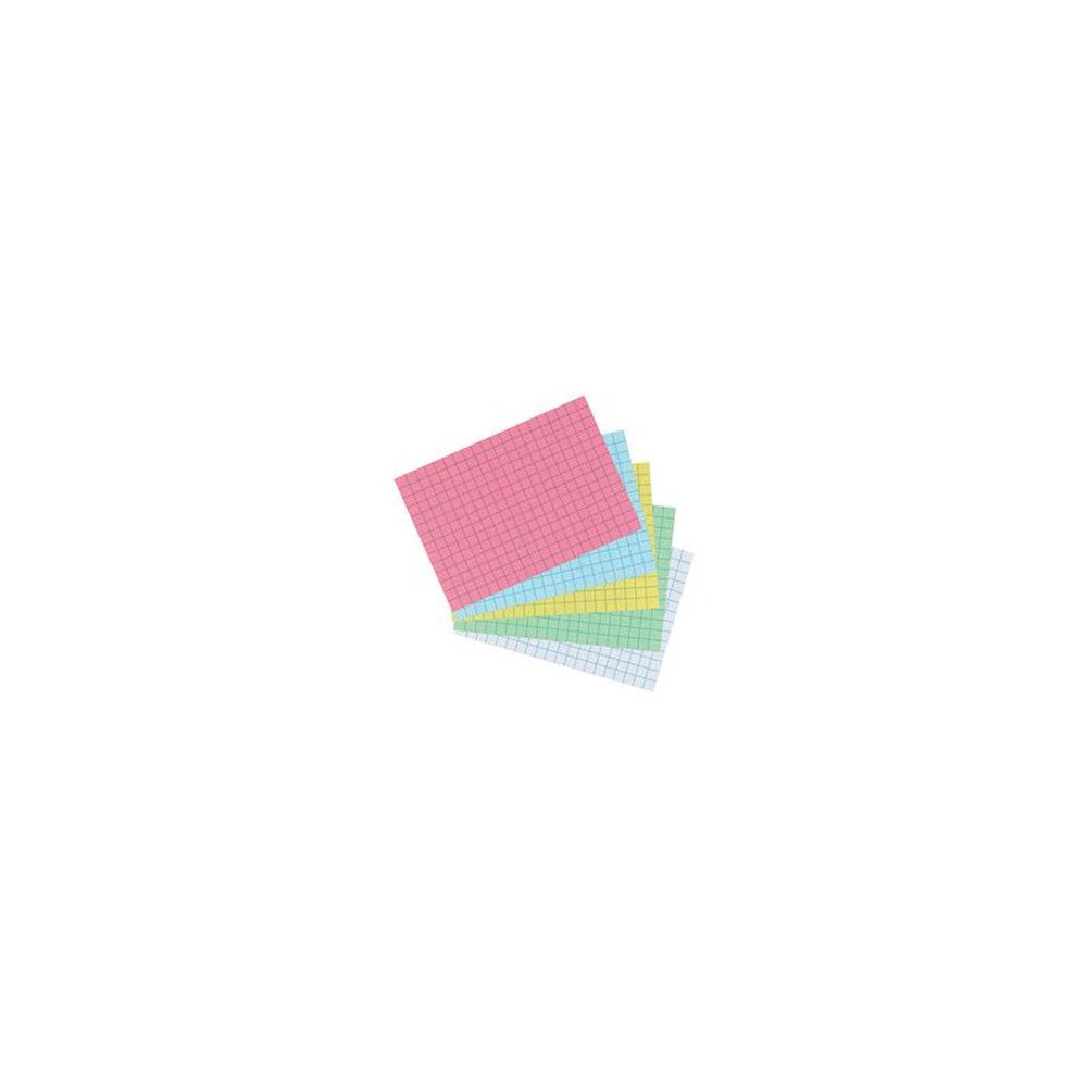 herlitz Fiches bristol, A6, quadrillé, jaune