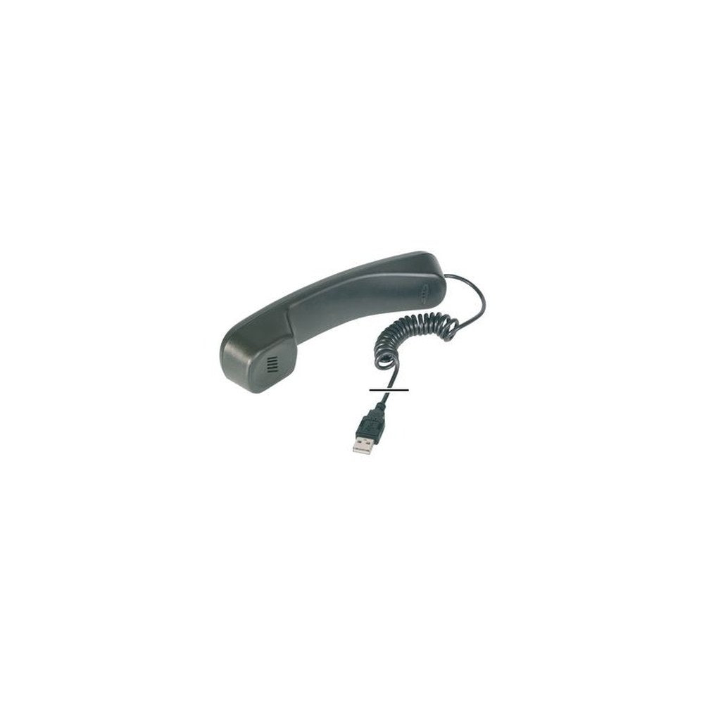 DIGITUS Combiné téléphonique USB, noir, Plug-and-Play