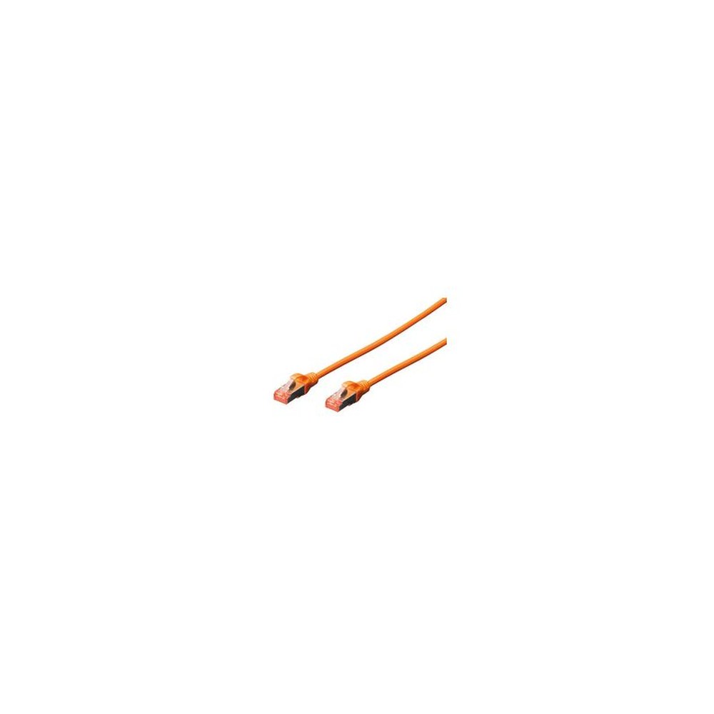 DIGITUS Câble de brassage, Cat. 6, S/FTP, 1,0 m, orange
