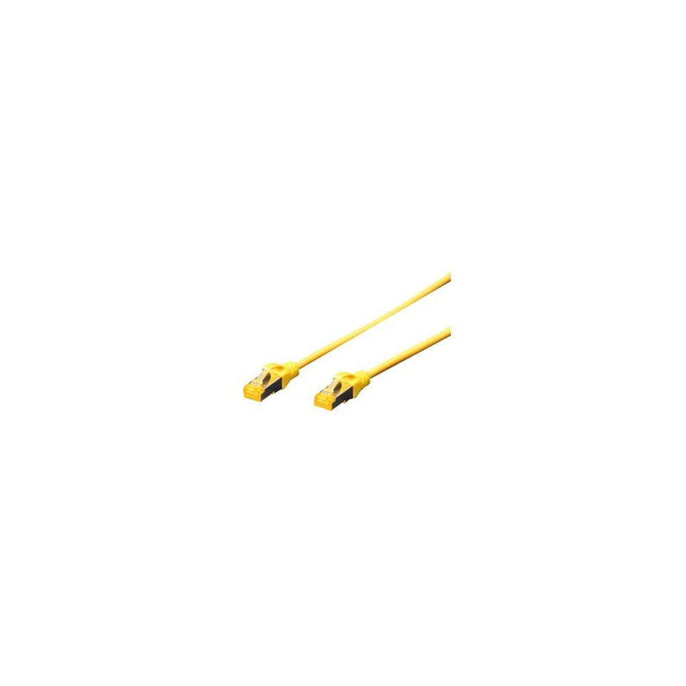 DIGITUS Câble de brassage Cat.6A, S/FTP, 0,5 m, jaune