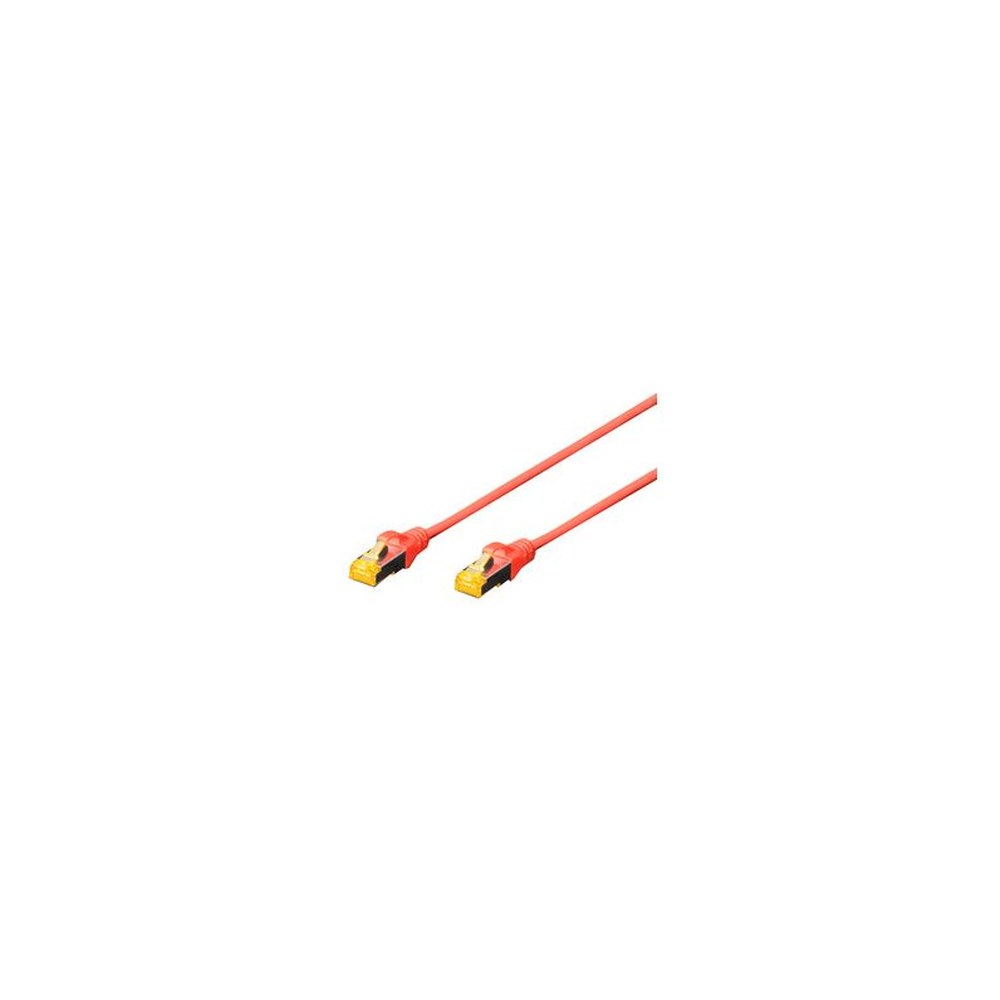 DIGITUS Câble de brassage Cat.6A, S/FTP, 2,0 m, rouge