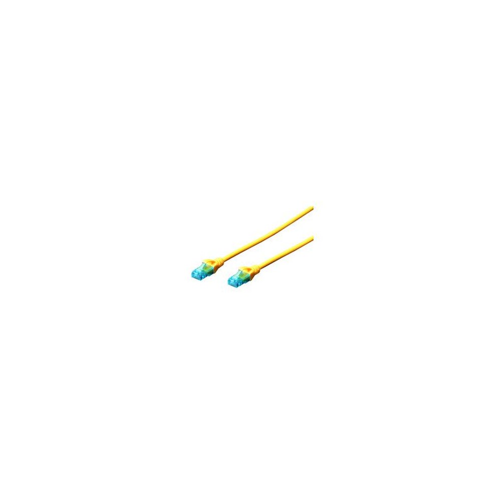 DIGITUS Câble patch, Cat. 5e, U/UTP, 2,0 m, jaune