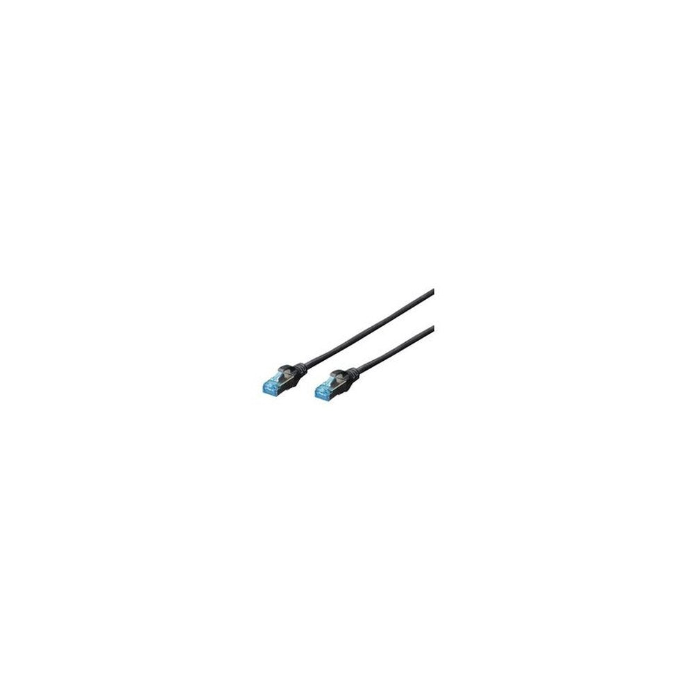 DIGITUS Câble patch Cat. 5e, SF/UTP, 0,5 m, noir