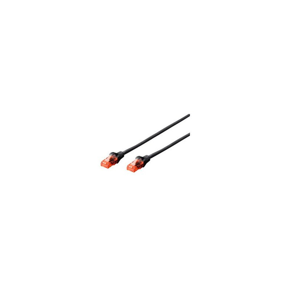 DIGITUS Câble de brassage, Cat. 6, U/UTP, 0,50 m, noir