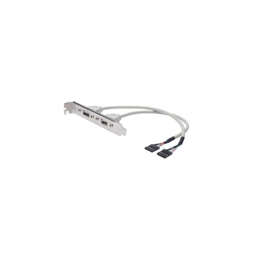 DIGITUS Equerre de slot USB 2.0, USB-A-IDC 5 broches, 0,25 m