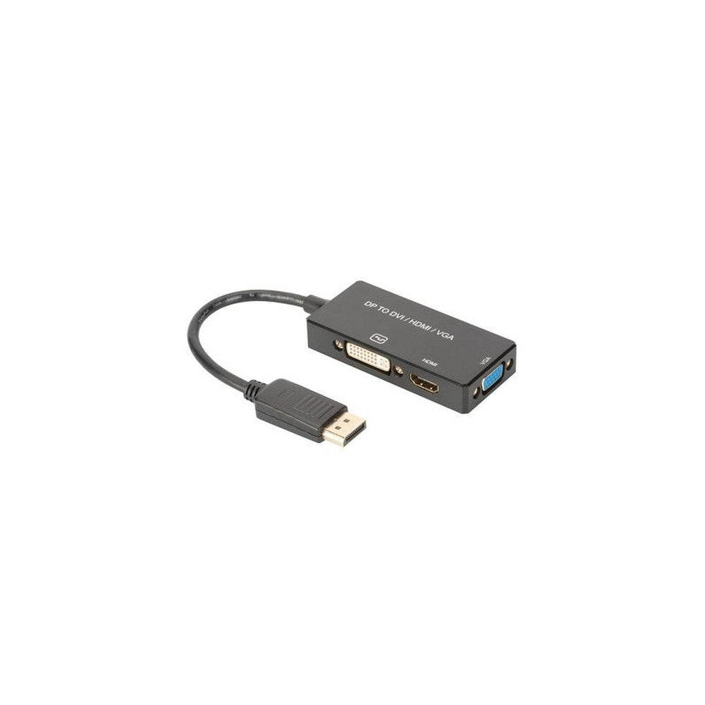 DIGITUS Convertisseur 3en1 DisplayPort 1.2, DP- HDMI+DVI+VGA