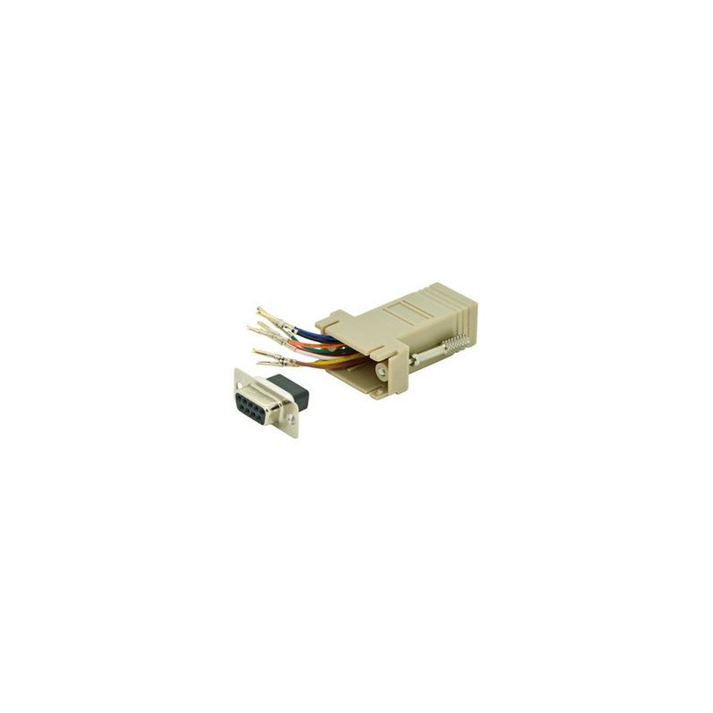DIGITUS Adaptateur RS 232, mâle DB9 - femelle RJ45, beige