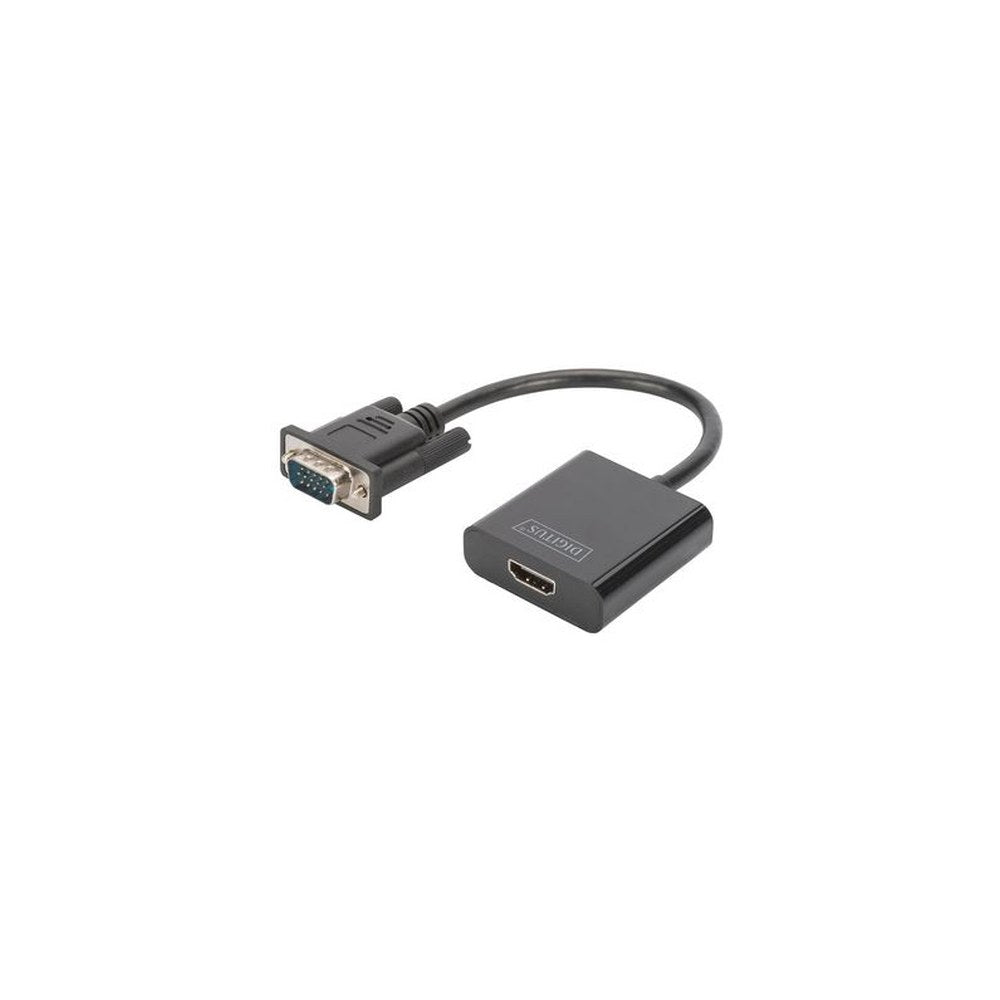 DIGITUS Convertisseur VGA - HDMI + Audio, noir