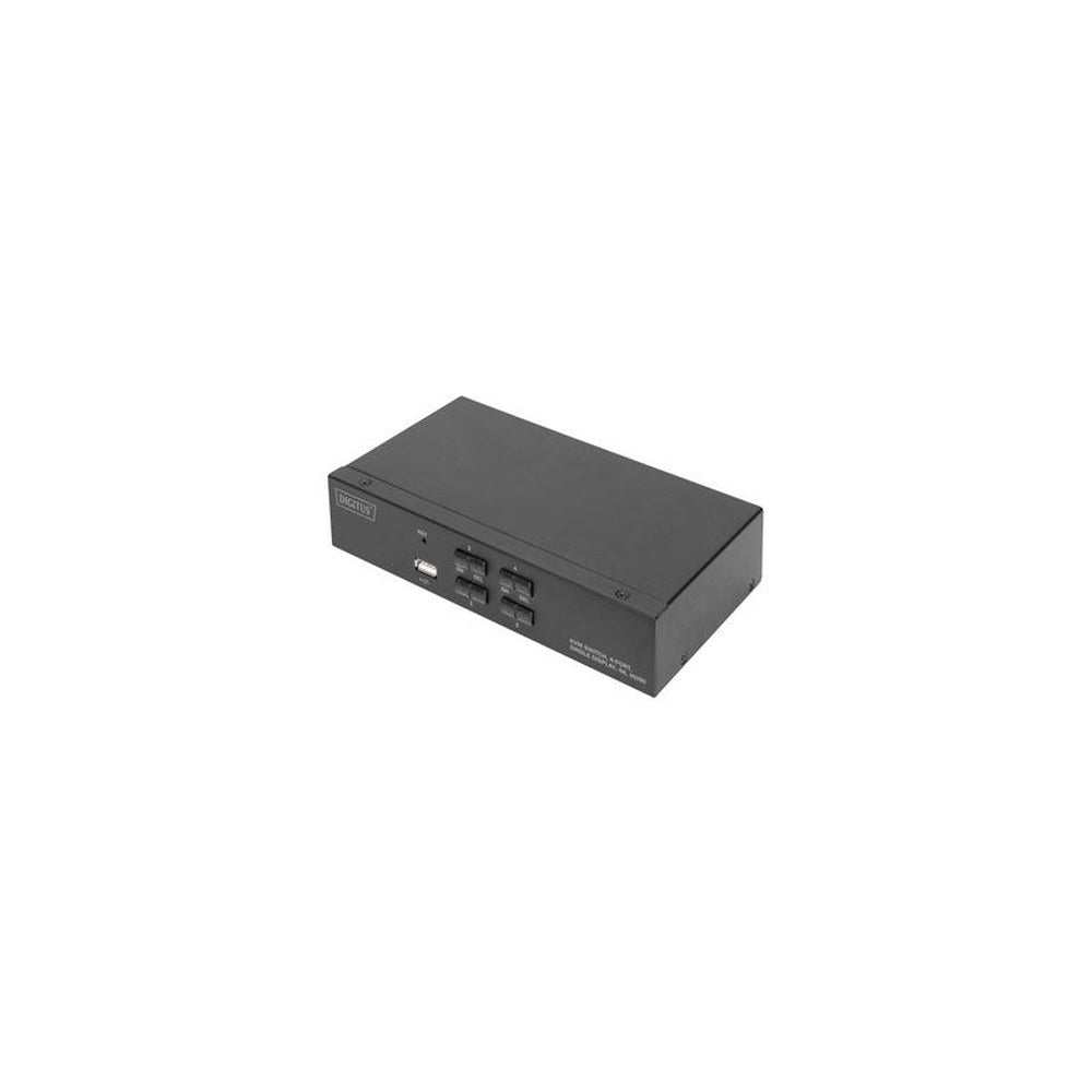 DIGITUS Commutateur KVM, 4 ports, simple affichage, 4K, HDMI