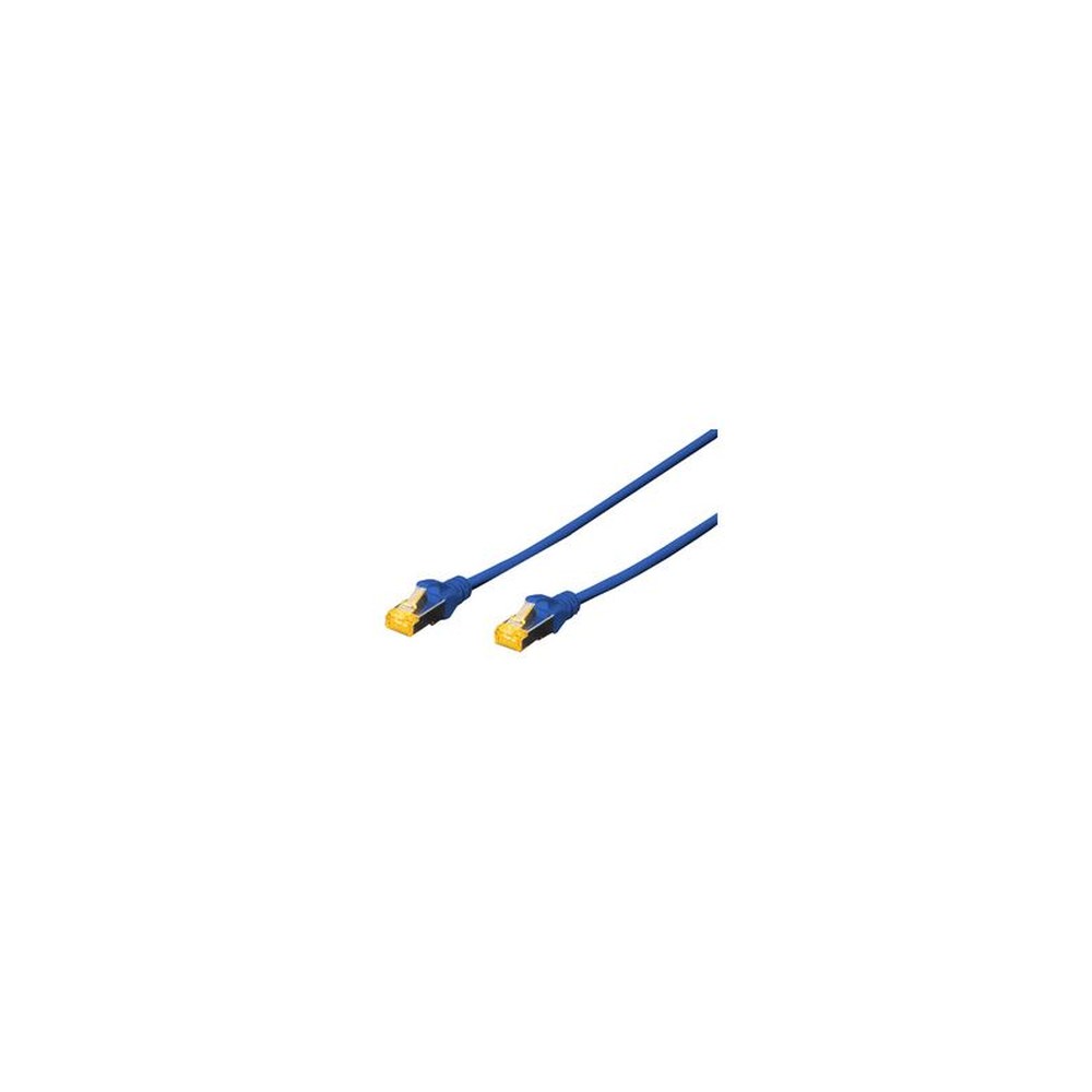 DIGITUS Câble de brassage Cat.6A, S/FTP, 2,0 m, par 10, bleu