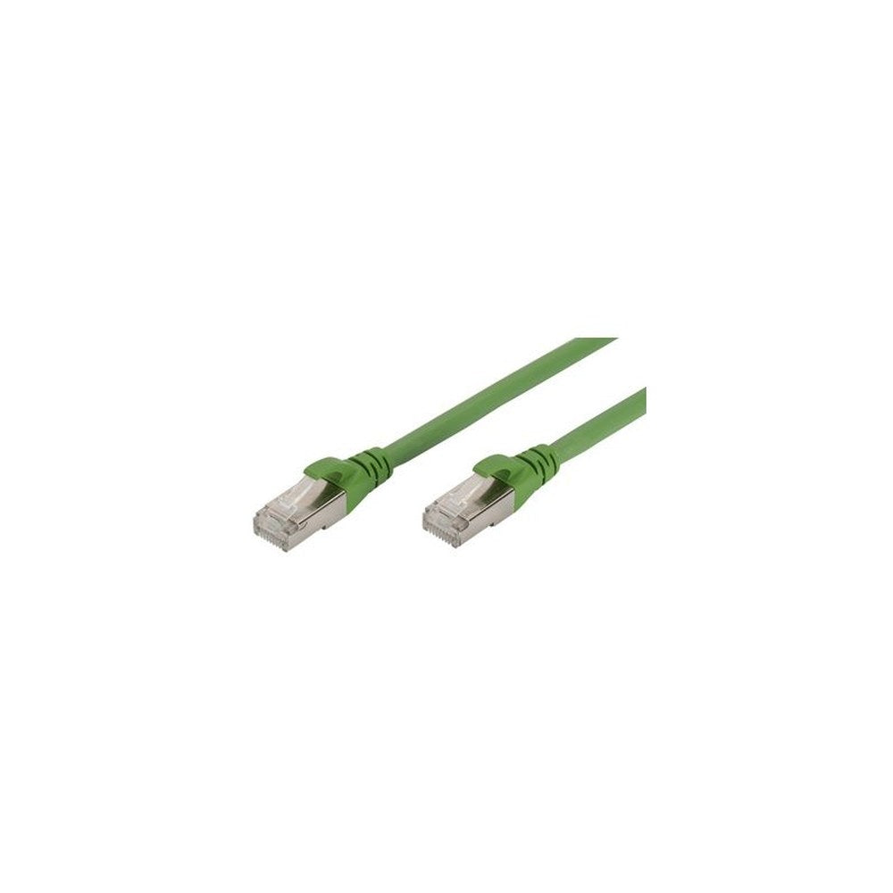 DIGITUS Câble de brassage, Cat.6A, S/FTP, 1,0 m, vert