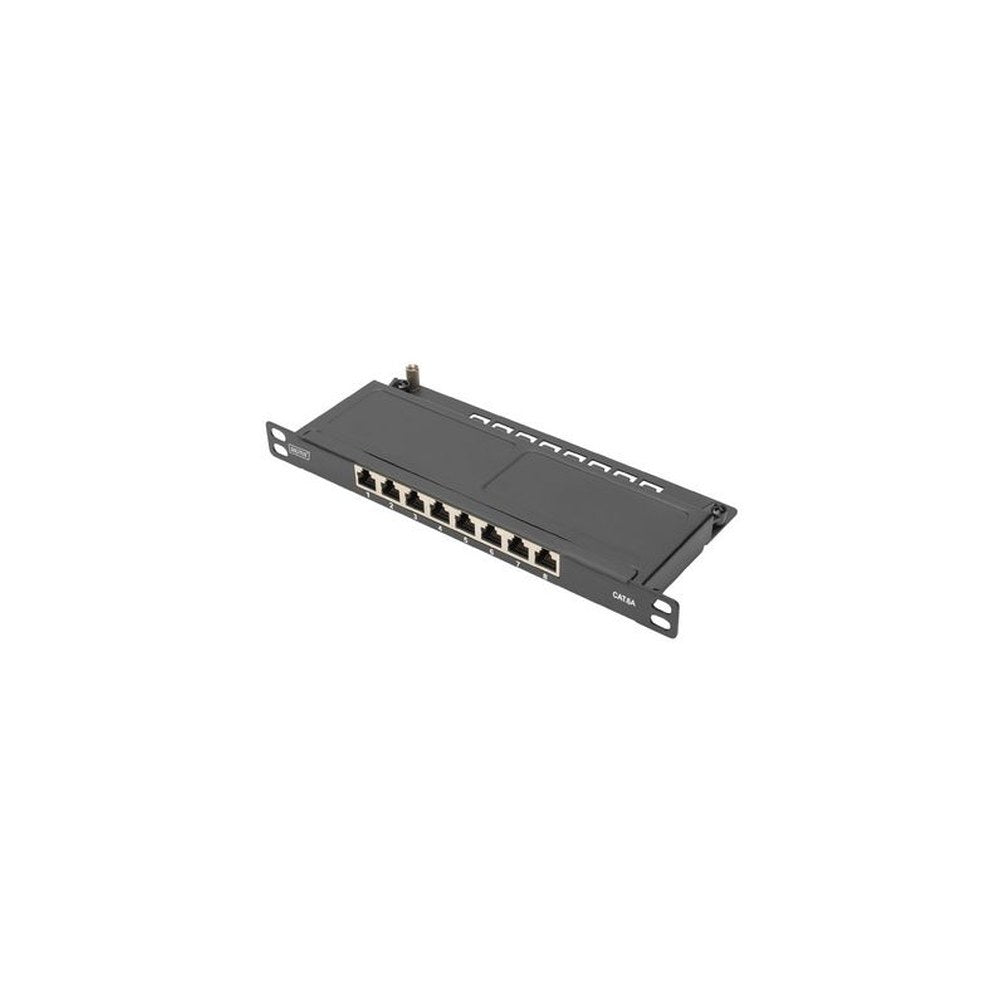DIGITUS Panneau de brassage 10" Slim Cat.6A, 0,5 U, blindé