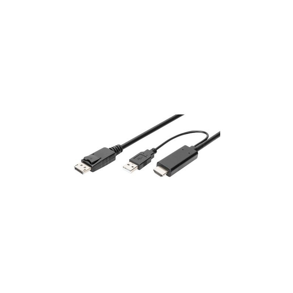 DIGITUS Adaptateur HDMI 4K vers DisplayPort, 2,0 m, noir
