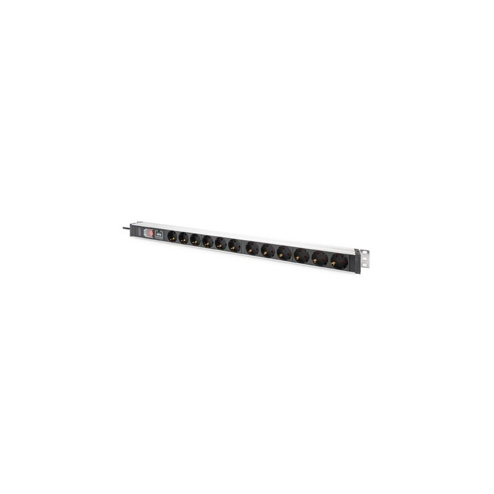 DIGITUS 19" Steckdosenleiste, 12-fach, mit Schalter