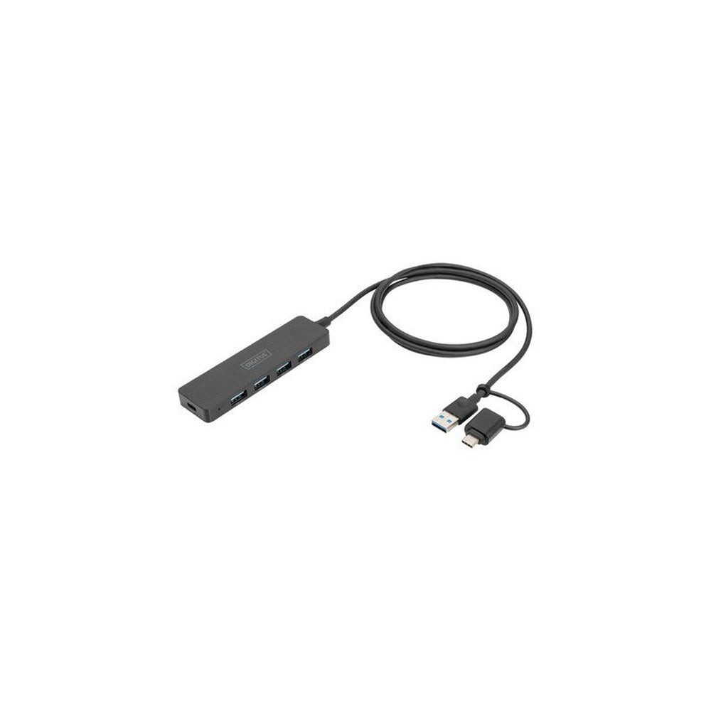 DIGITUS Hub USB 3.0, 4 ports, Slim Line, noir