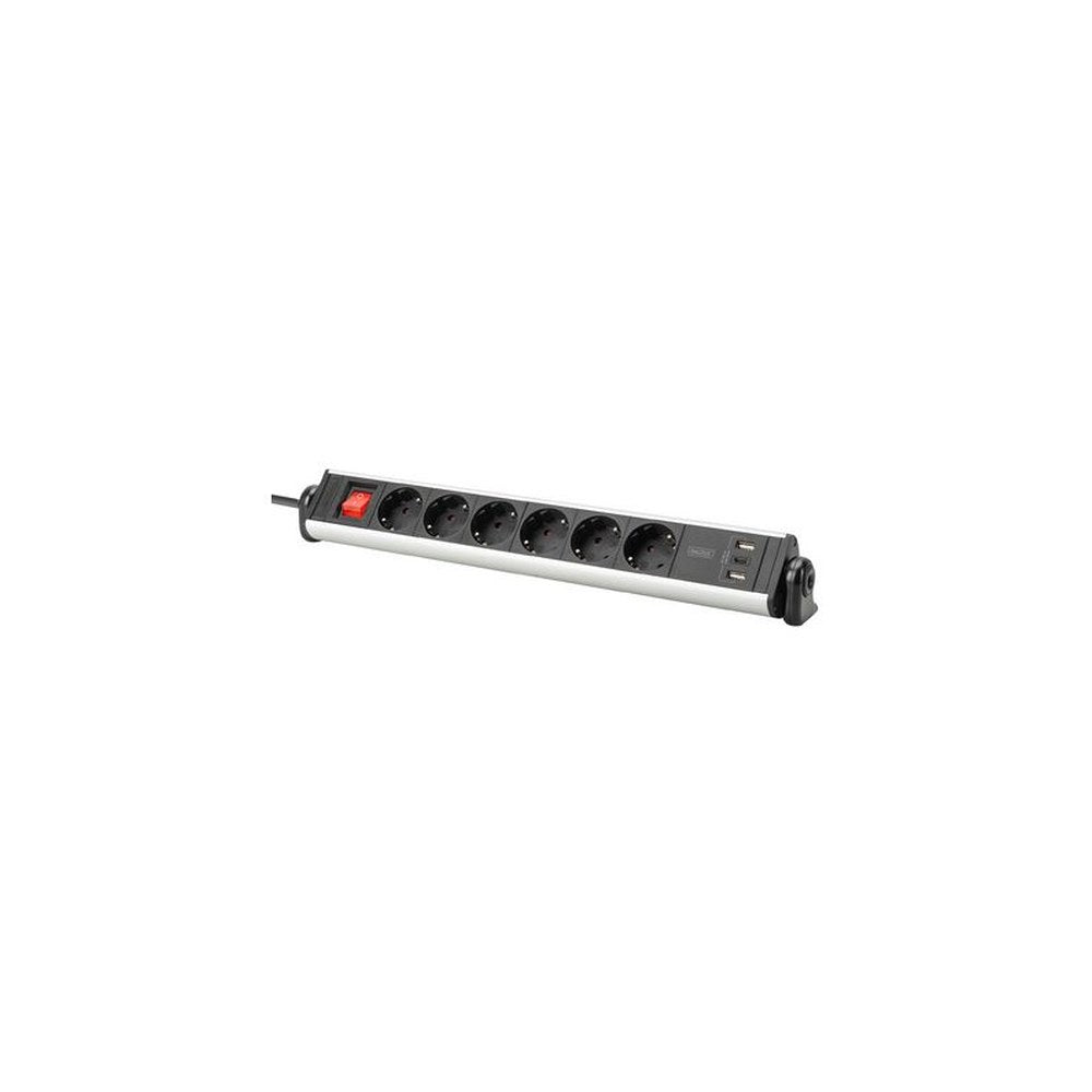 DIGITUS Office-Steckdosenleiste, 6-fach, 3x USB, Schalter